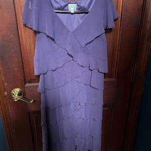 Elegant vintage Purple Petra Layered Dress